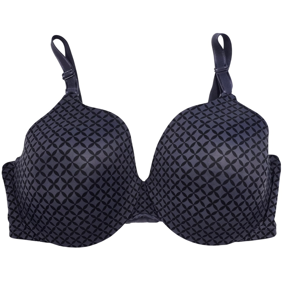 Warners This Is Not A Bra Navy Geometric Underwire Full Coverage Bra 40C